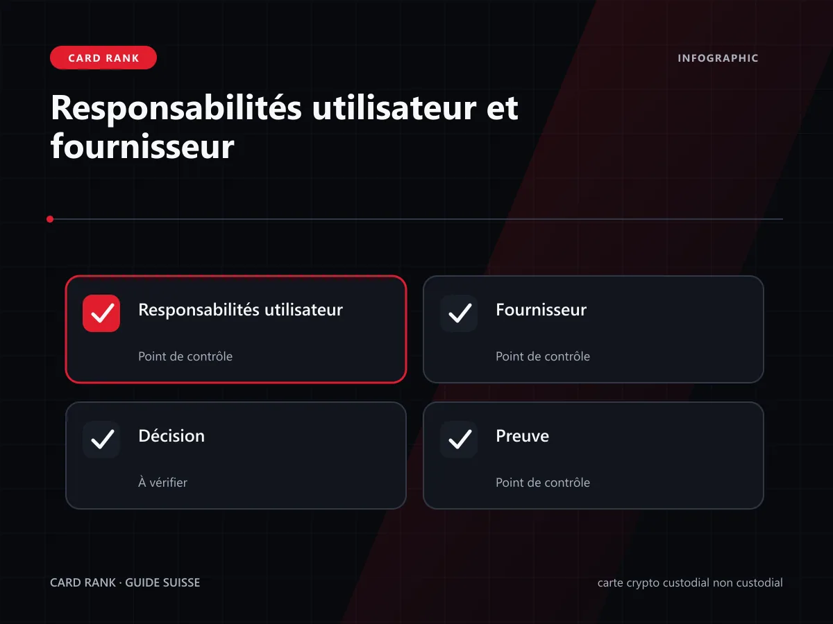 Matrice : responsabilités utilisateur et fournisseur selon la garde