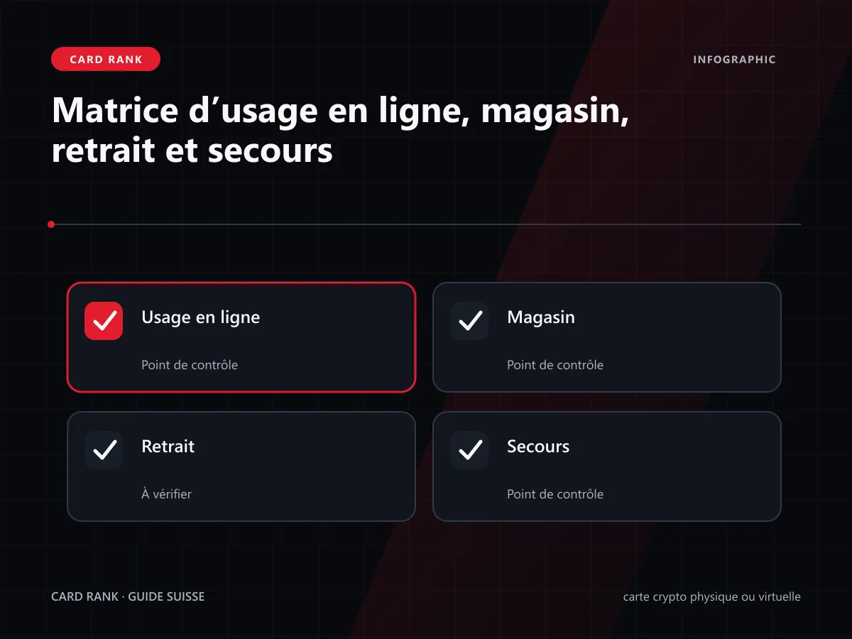 Infographie : matrice en ligne, magasin, retrait et secours