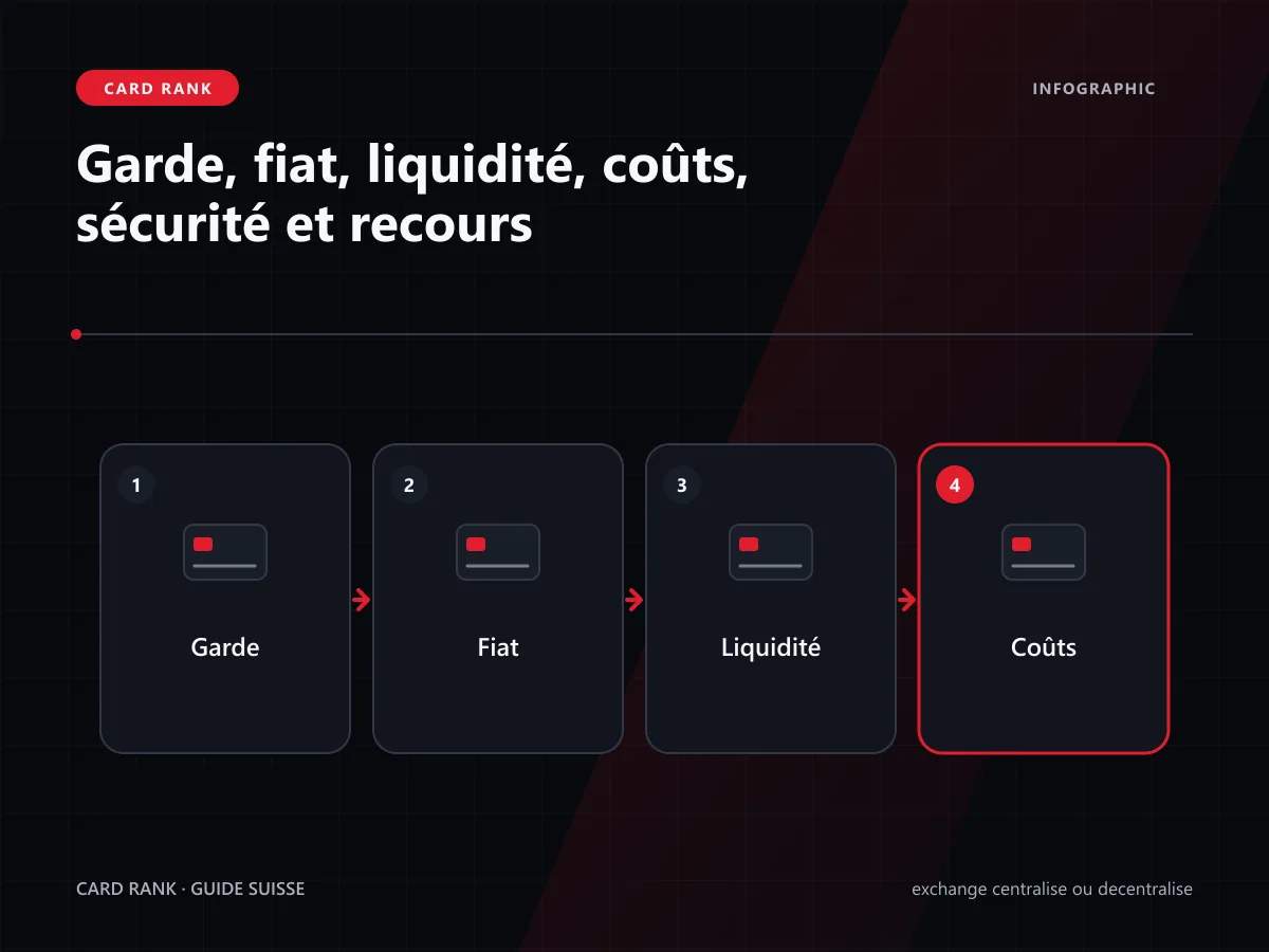 Matrice garde, fiat, liquidité, coûts et recours