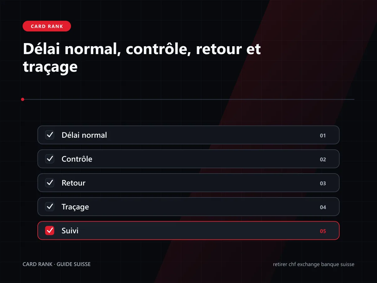 Arbre délais, contrôle et retour
